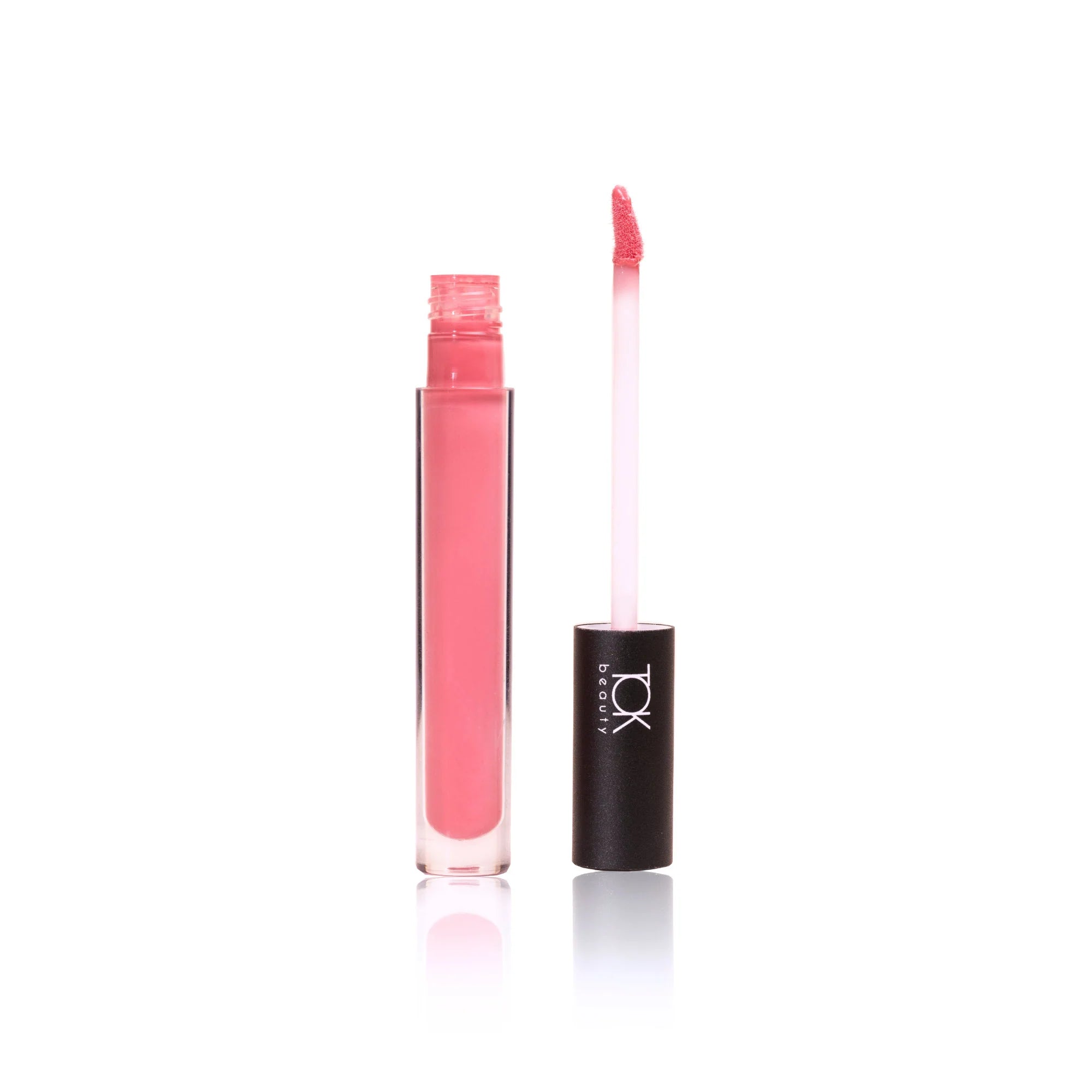 Tok beauty lip tonic in heart pink color with wand showing