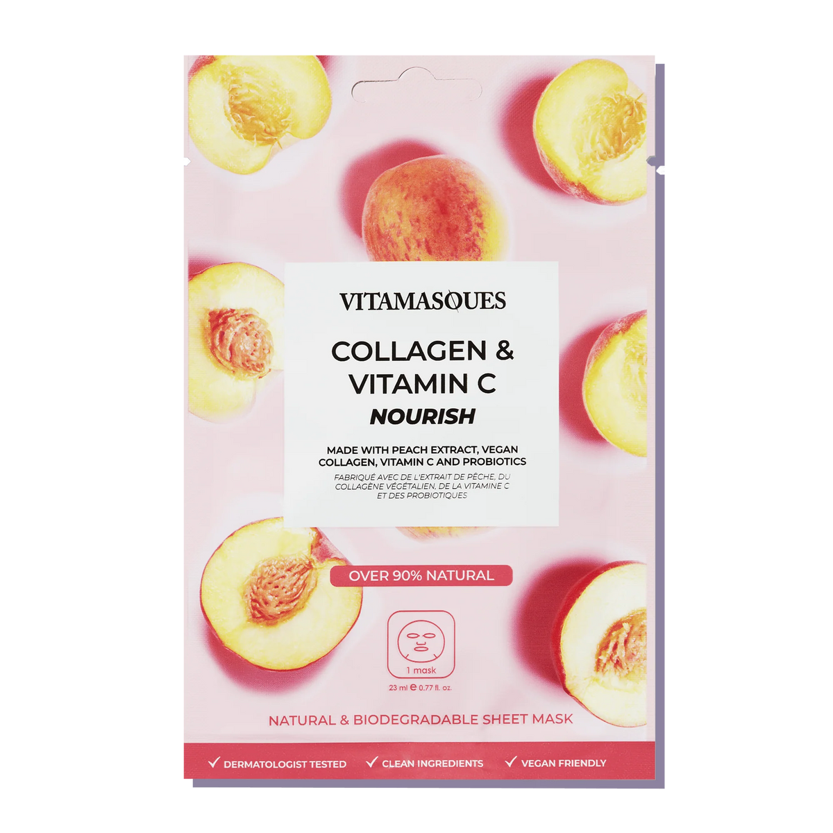 Collagen &amp; Vitamin C Peach Face Sheet Mask