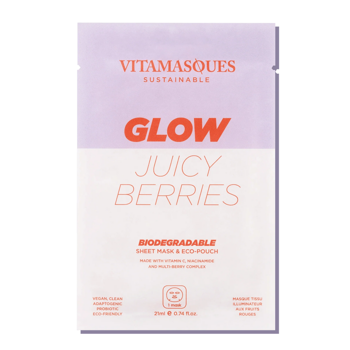 Glow Juicy Berries Biodegradable Face Sheet Mask