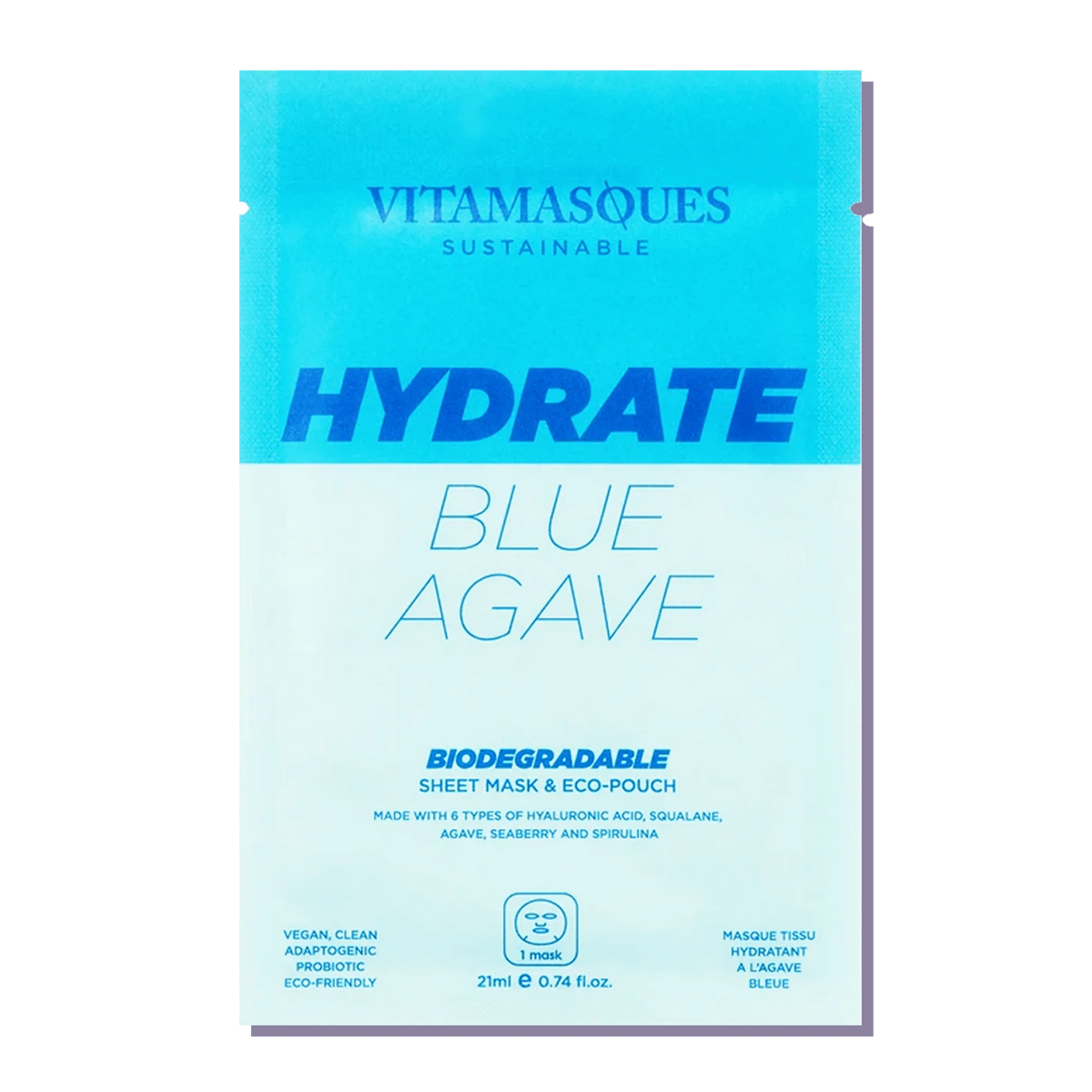 Hydrate Blue Agave Biodegradable Face Sheet Mask
