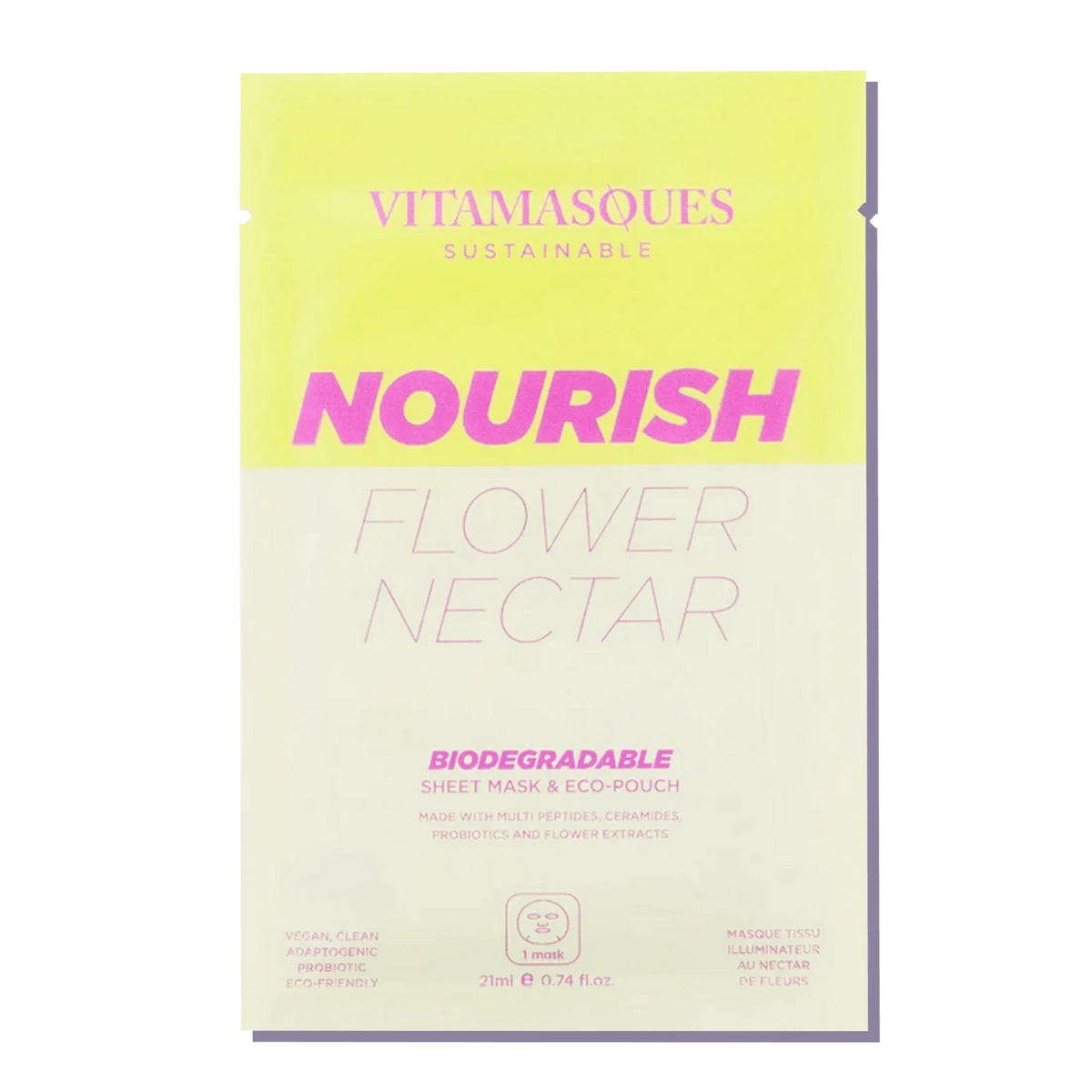 Nourish Flower Nectar Biodegradable Face Sheet Mask