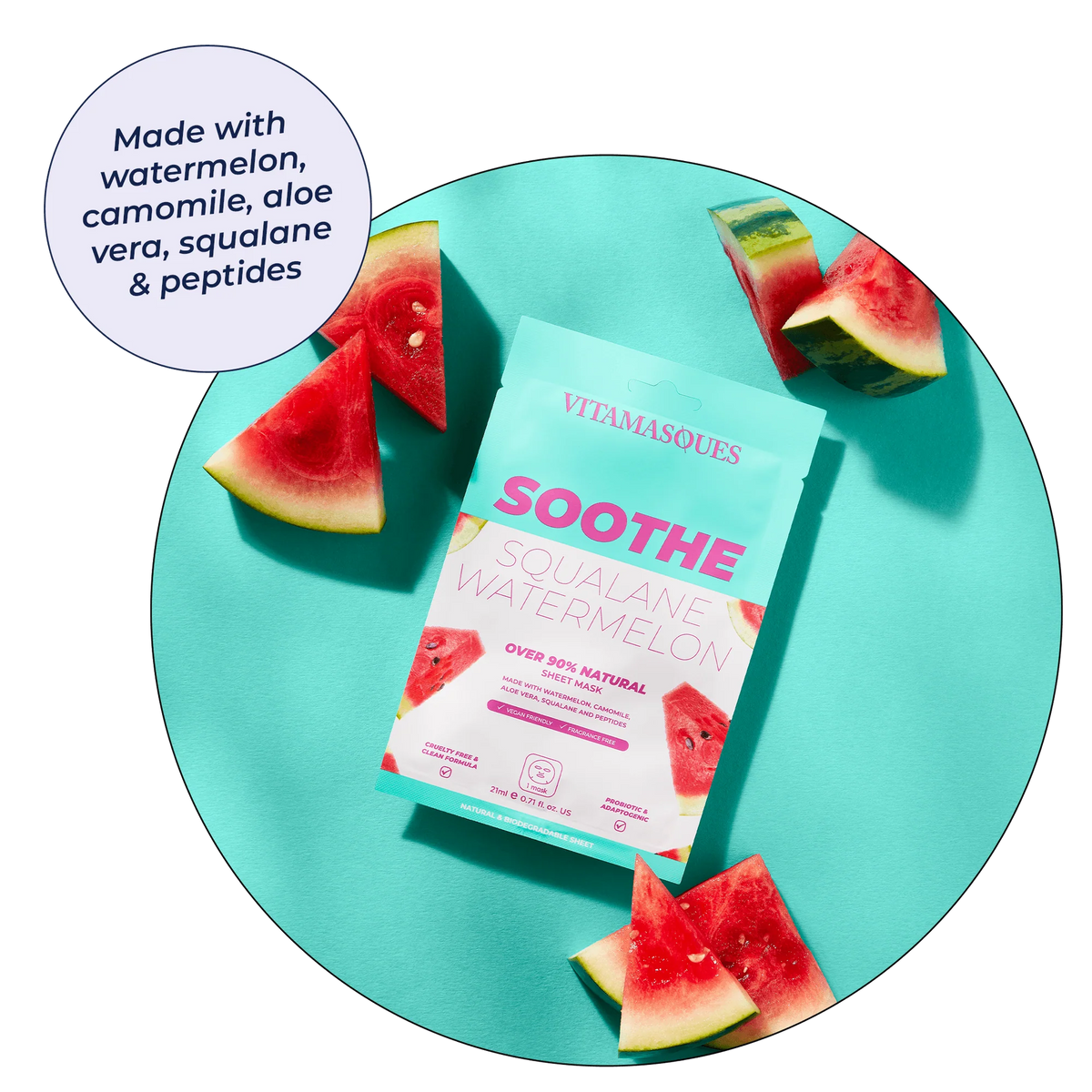 Squalane Watermelon Soothe Face Sheet Mask