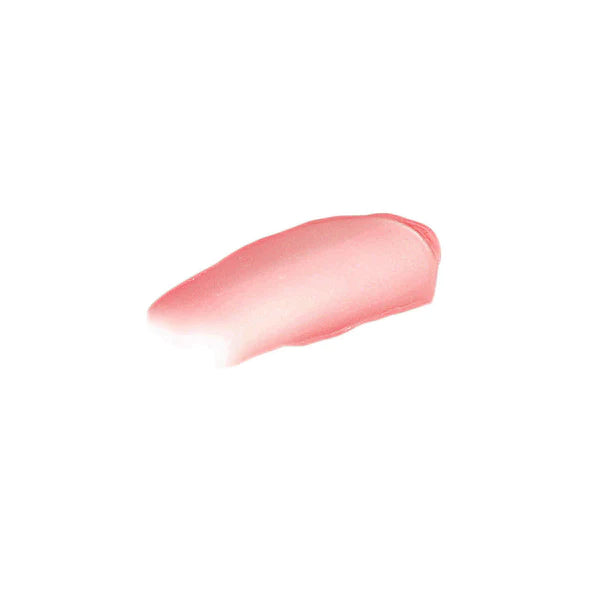Blush lip whip swatch on a white background